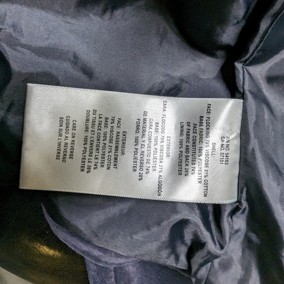 Levi's black Suede cropped Moto jacket size XS - Picture 5 of 11